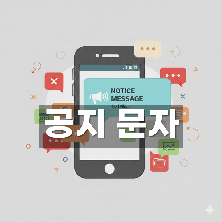 공지 문자 발송 방법·예시 총정리