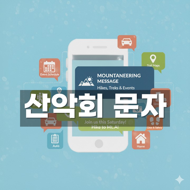 산악회 문자 발송 방법·예시 총정리