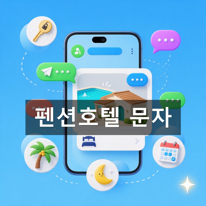 펜션호텔 문자 발송 방법·예시 총정리