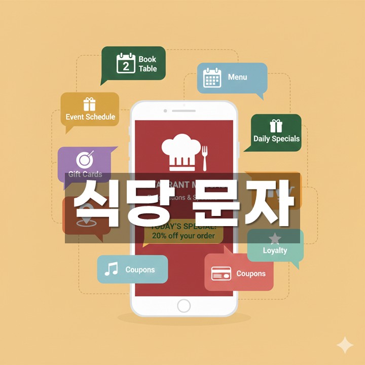 식당 문자 발송 방법·예시 총정리