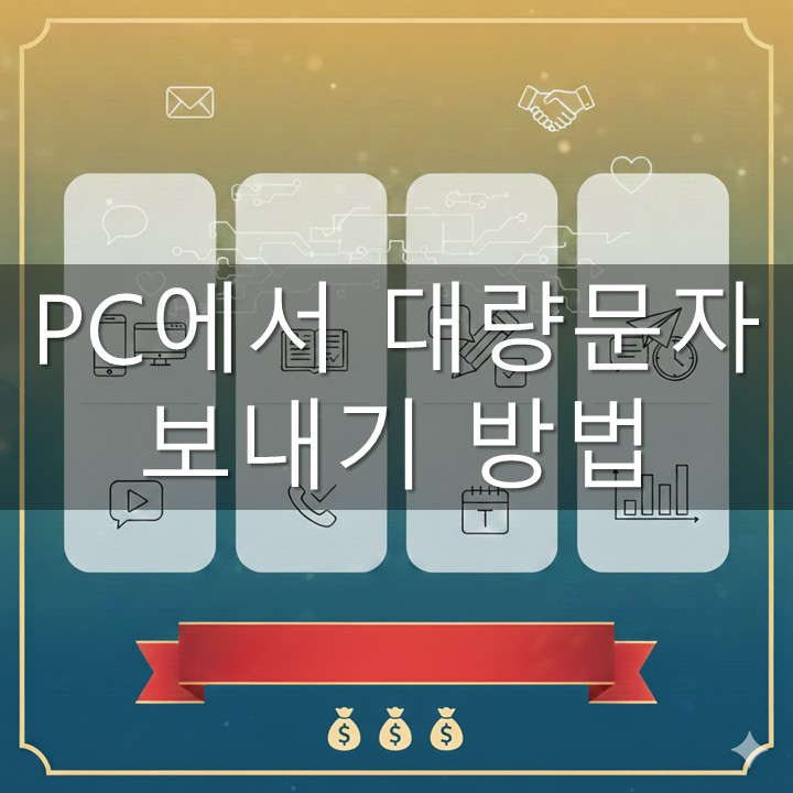 PC에서 대량 문자 보내기 방법