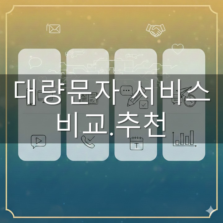 단체문자발송 서비스 비교·추천