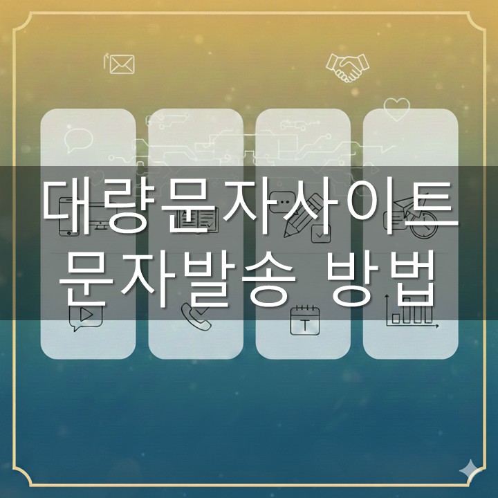 대량문자사이트 문자발송 방법