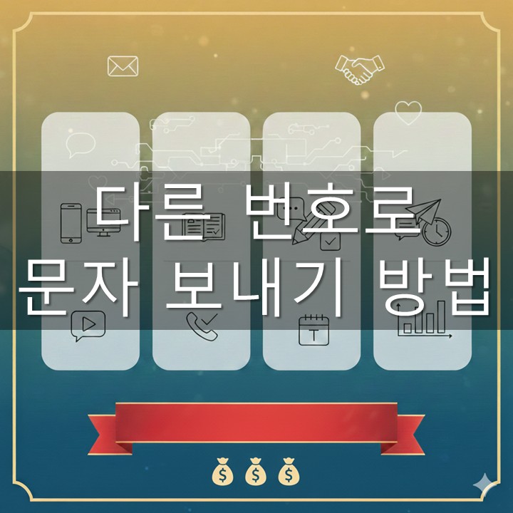 다른 번호로 문자 보내기 방법