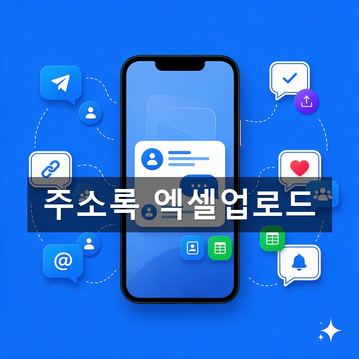 주소록 엑셀업로드 가이드 총정리