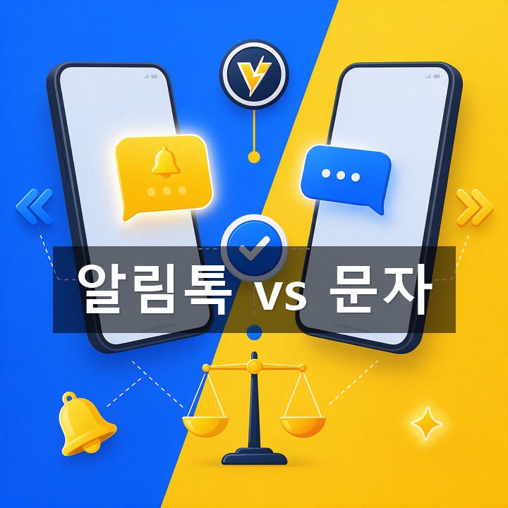 알림톡 vs 문자 비교 가이드